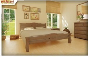 Кровать двуспальная деревянная «Монако» 1.4х2.0м Сосна МЕБИГРАНД