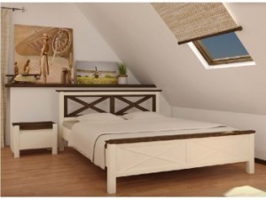 Кровать двуспальная деревянная “Прованс” 1.6х2.0м Сосна МЕБИГРАНД