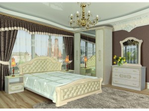 Кровать Венеция Новая Світ Меблів Пино Беж 180х200см