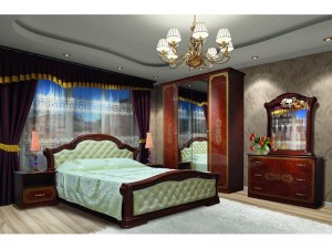 Кровать Венеция Новая Світ Меблів Пино Орех 160х200см